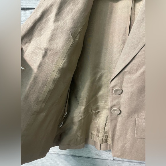 Ann Taylor LOFT Cocoa Brown Short Sleeved Work Office Layer Jacket Blazer Sz 4 - Picture 10 of 16
